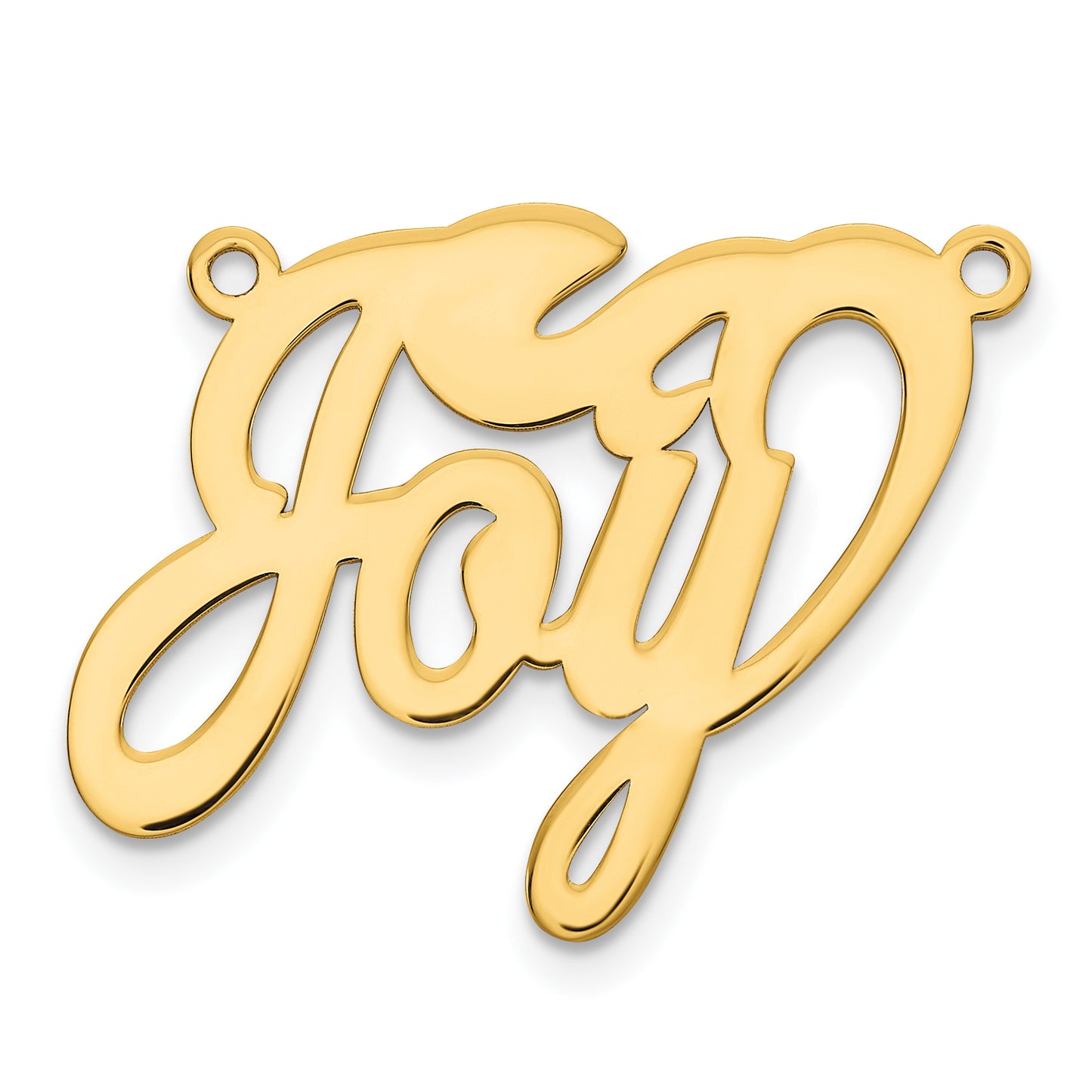 Sterling Silver Gold plated Polished Name Plate
