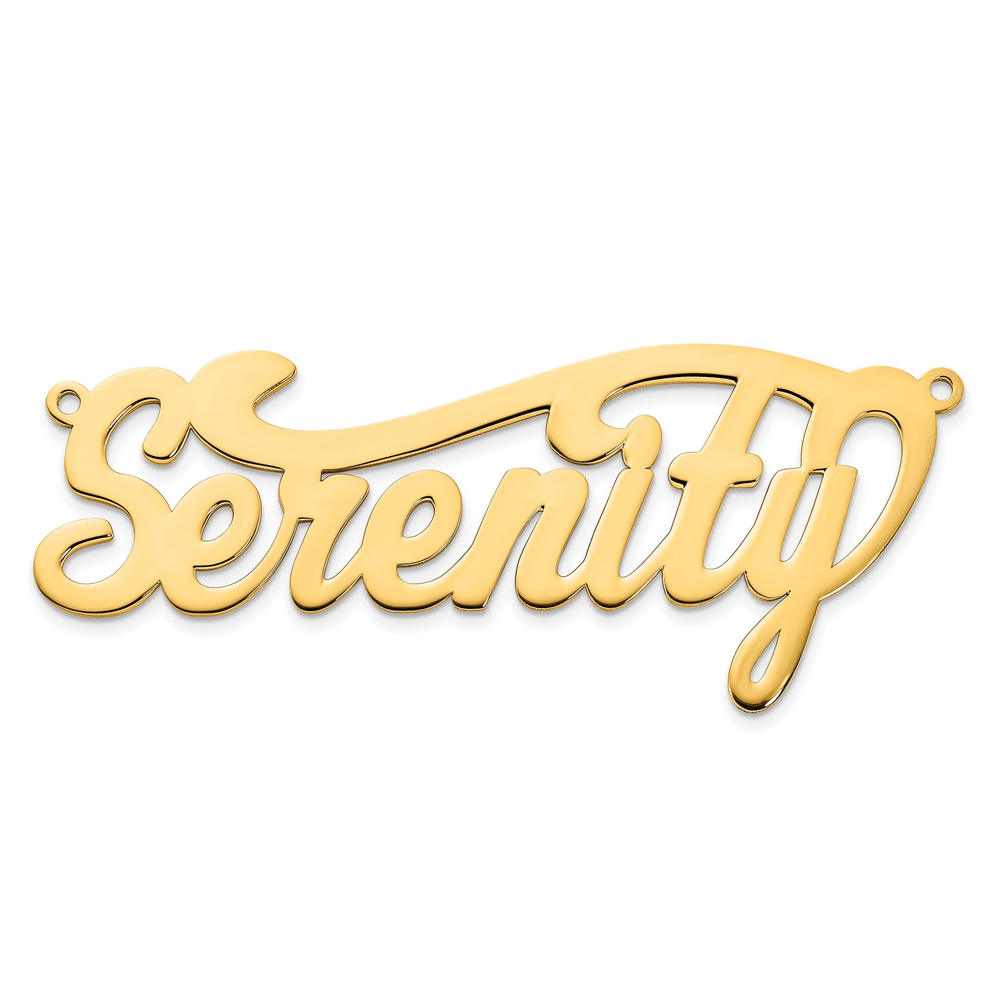 Sterling Silver Gold plated Polished Name Plate
