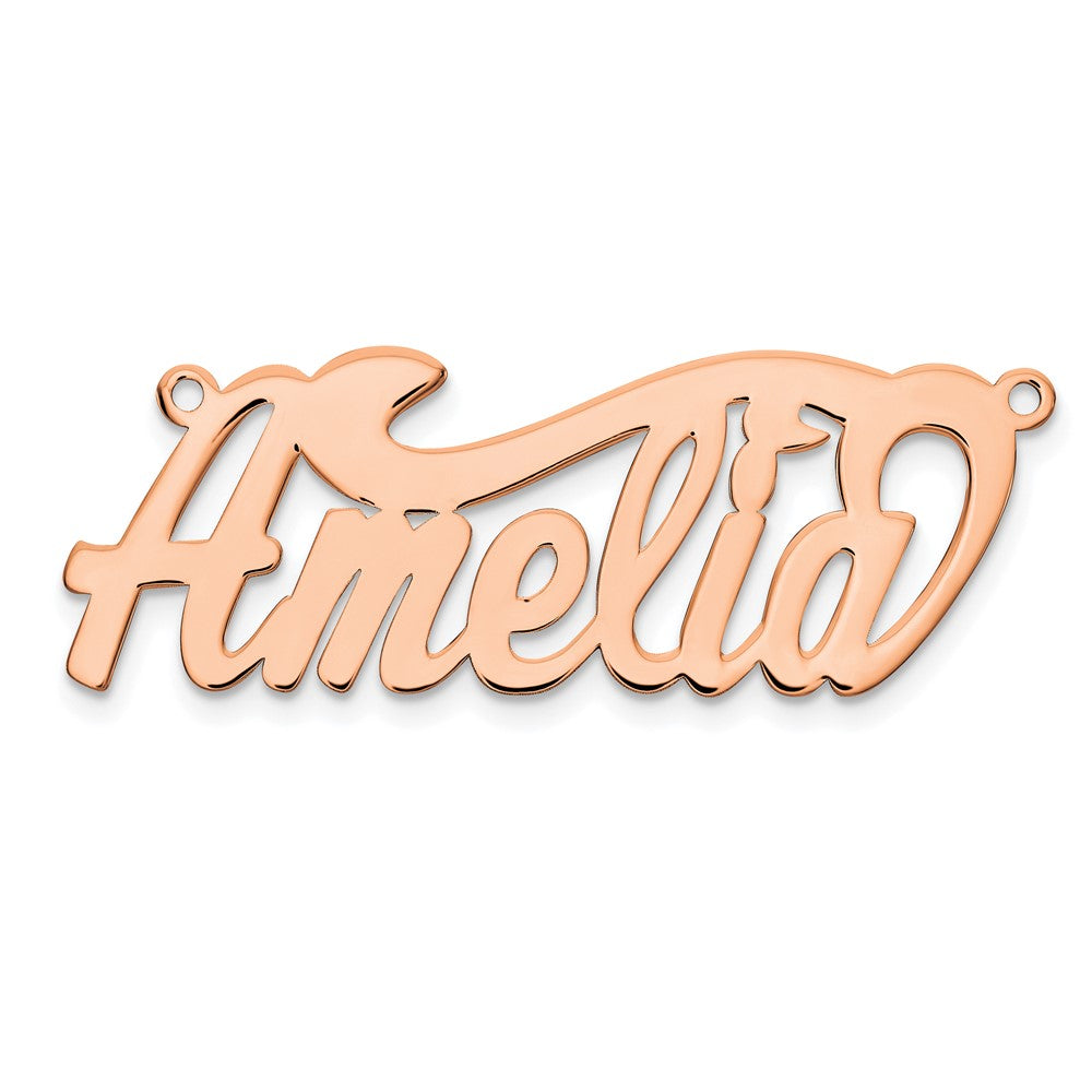14K Rose Polished Name Plate