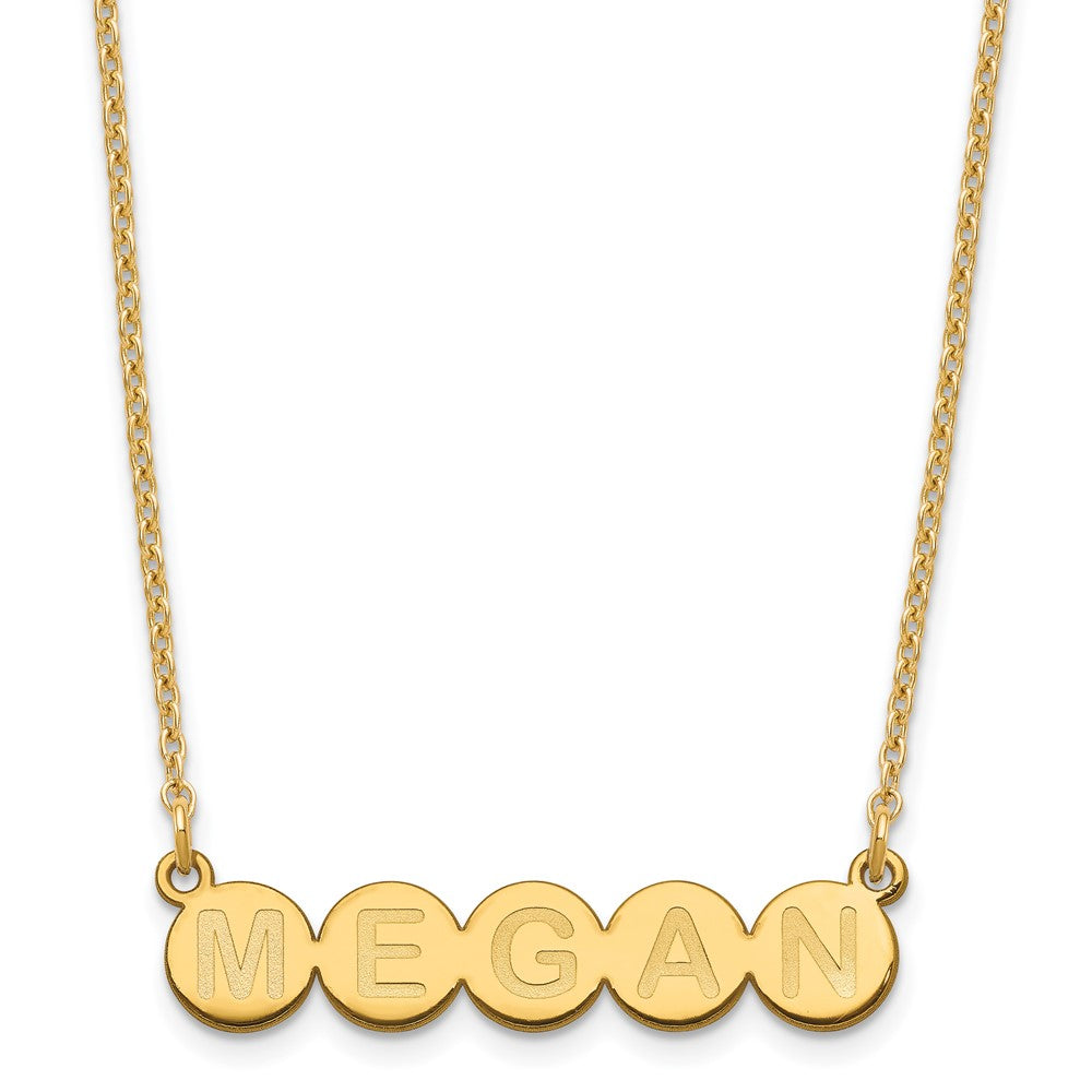 Sterling Silver Gold plated 5 Letter Bubble Necklace