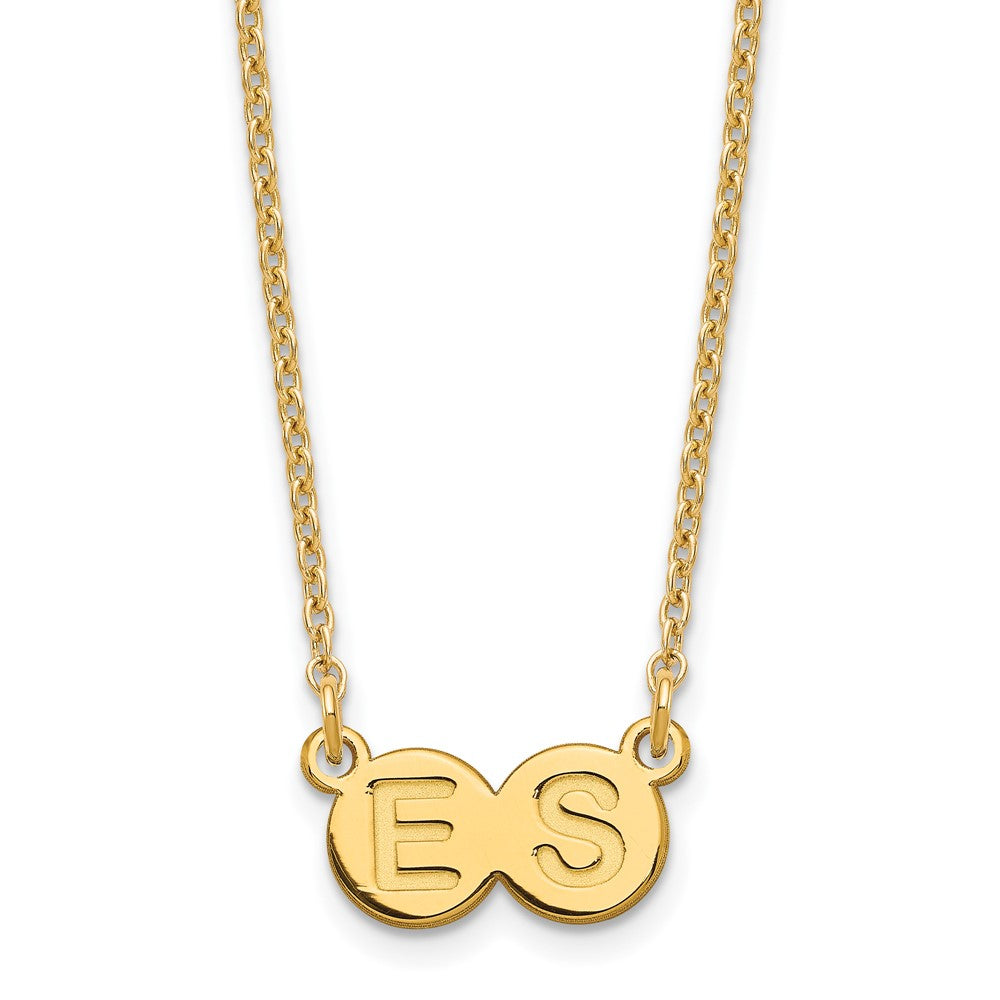 Sterling Silver Gold plated 2 Letter Bubble Necklace
