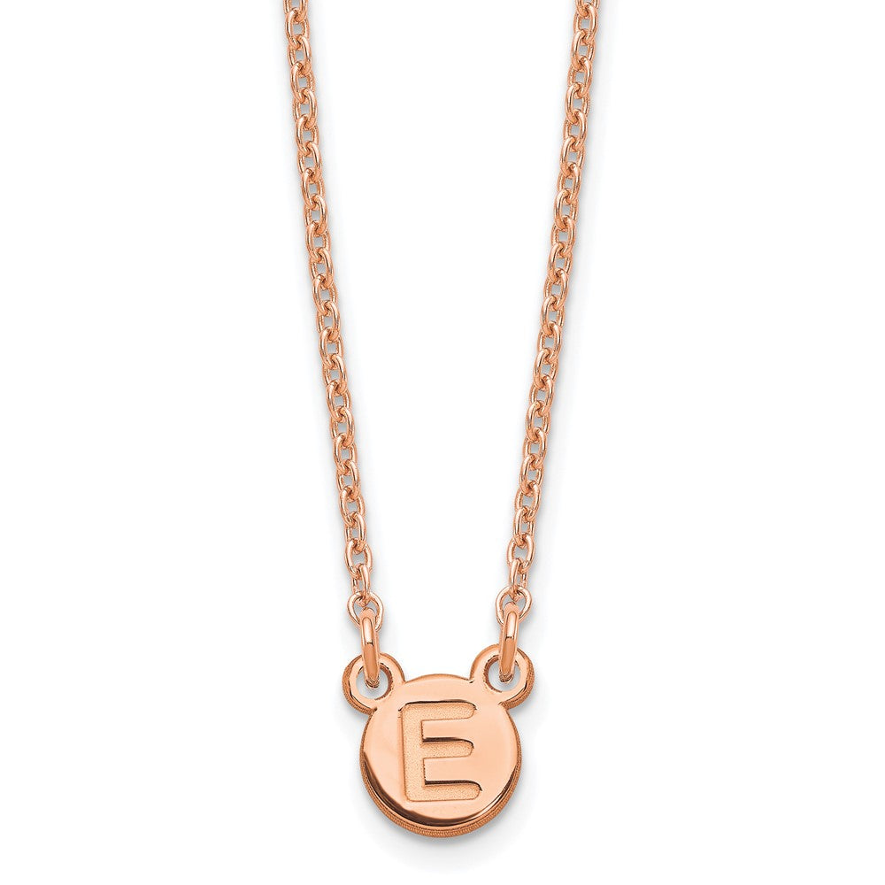 Sterling Silver Rose Gold plated 1 Letter Bubble Necklace