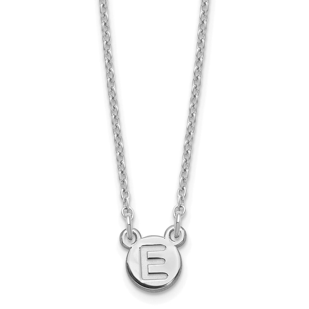 Sterling Silver Rhodium plated 1 Letter Bubble Necklace