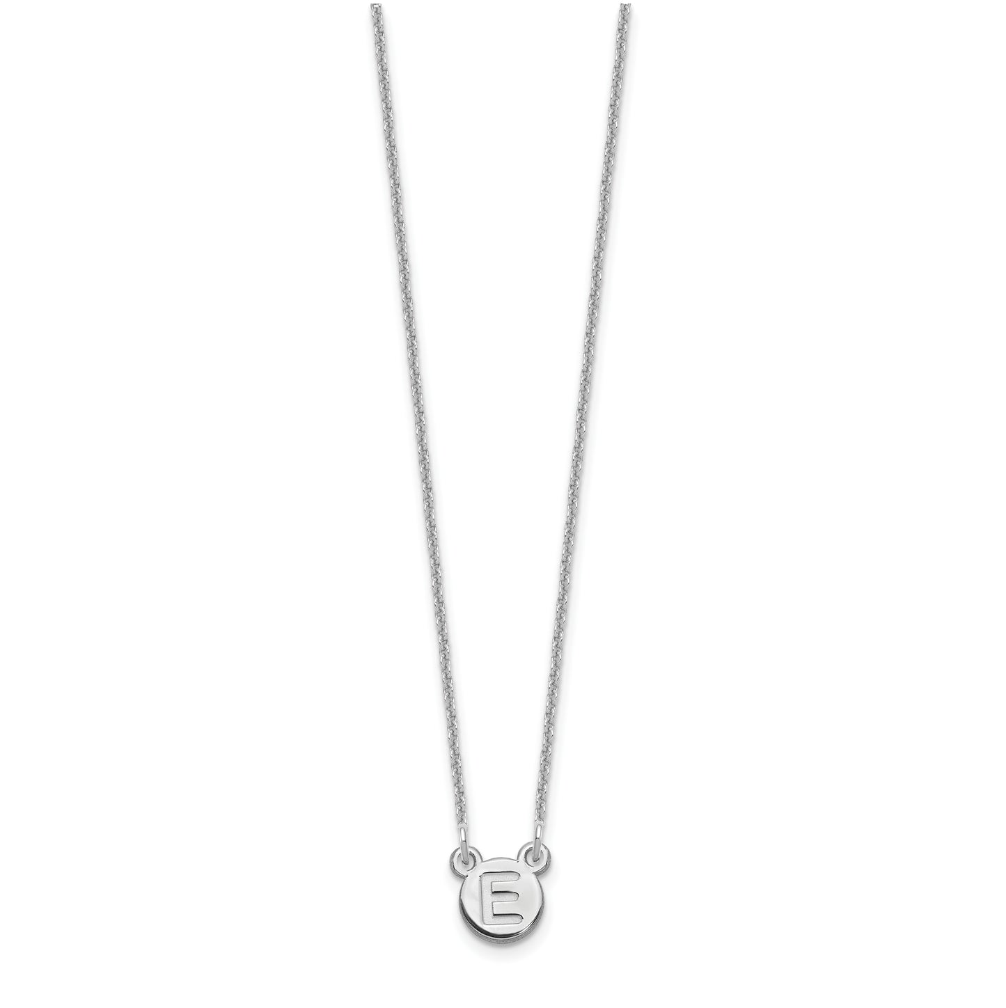 10K White Gold 1 Letter Bubble Necklace