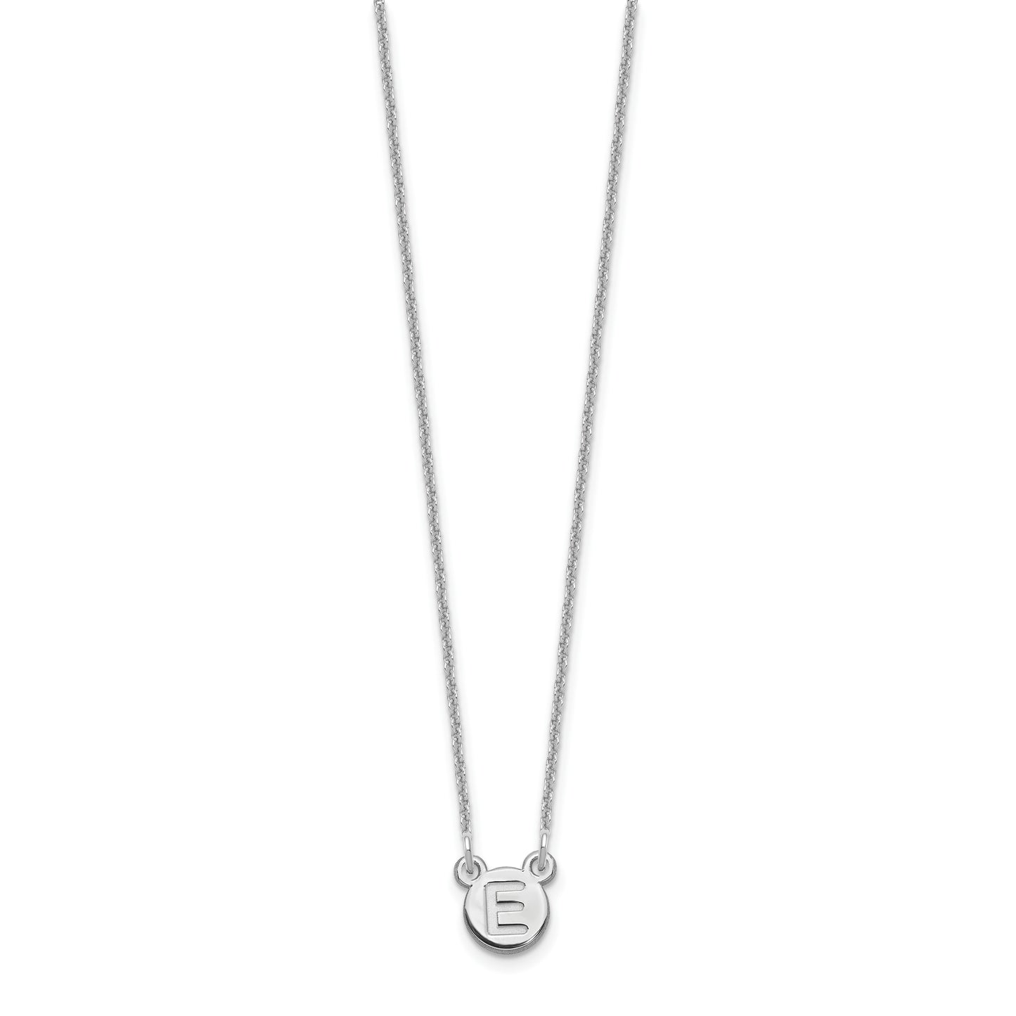 14K White Gold 1 Letter Bubble Necklace
