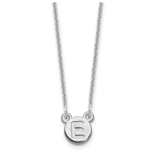 10K White Gold 1 Letter Bubble Necklace