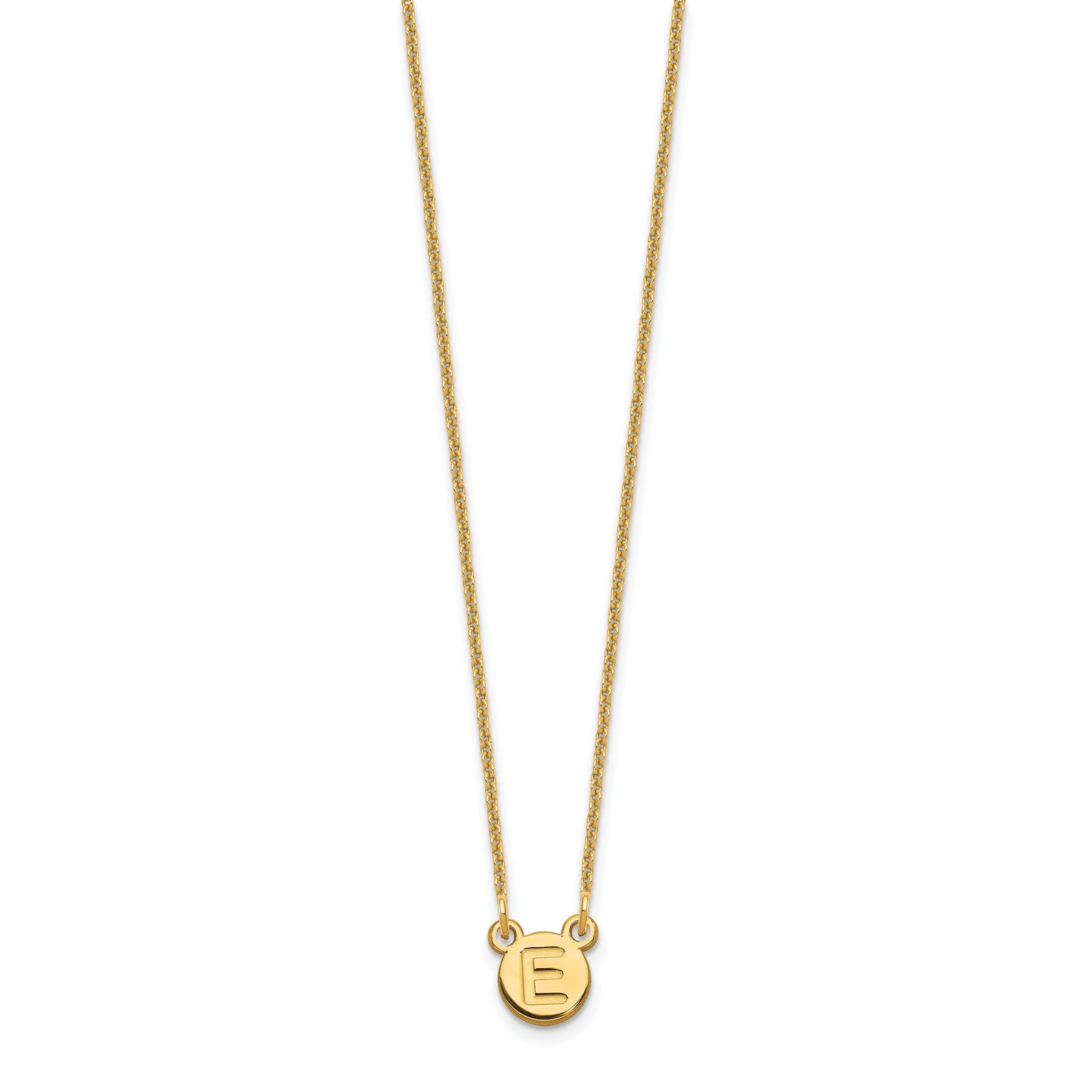 14K Yellow Gold 1 Letter Bubble Necklace
