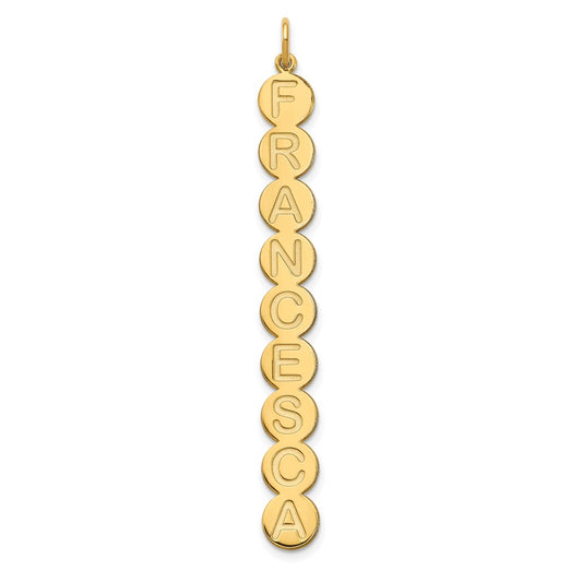 Sterling Silver Gold plated 9 Letter Bubble Pendant
