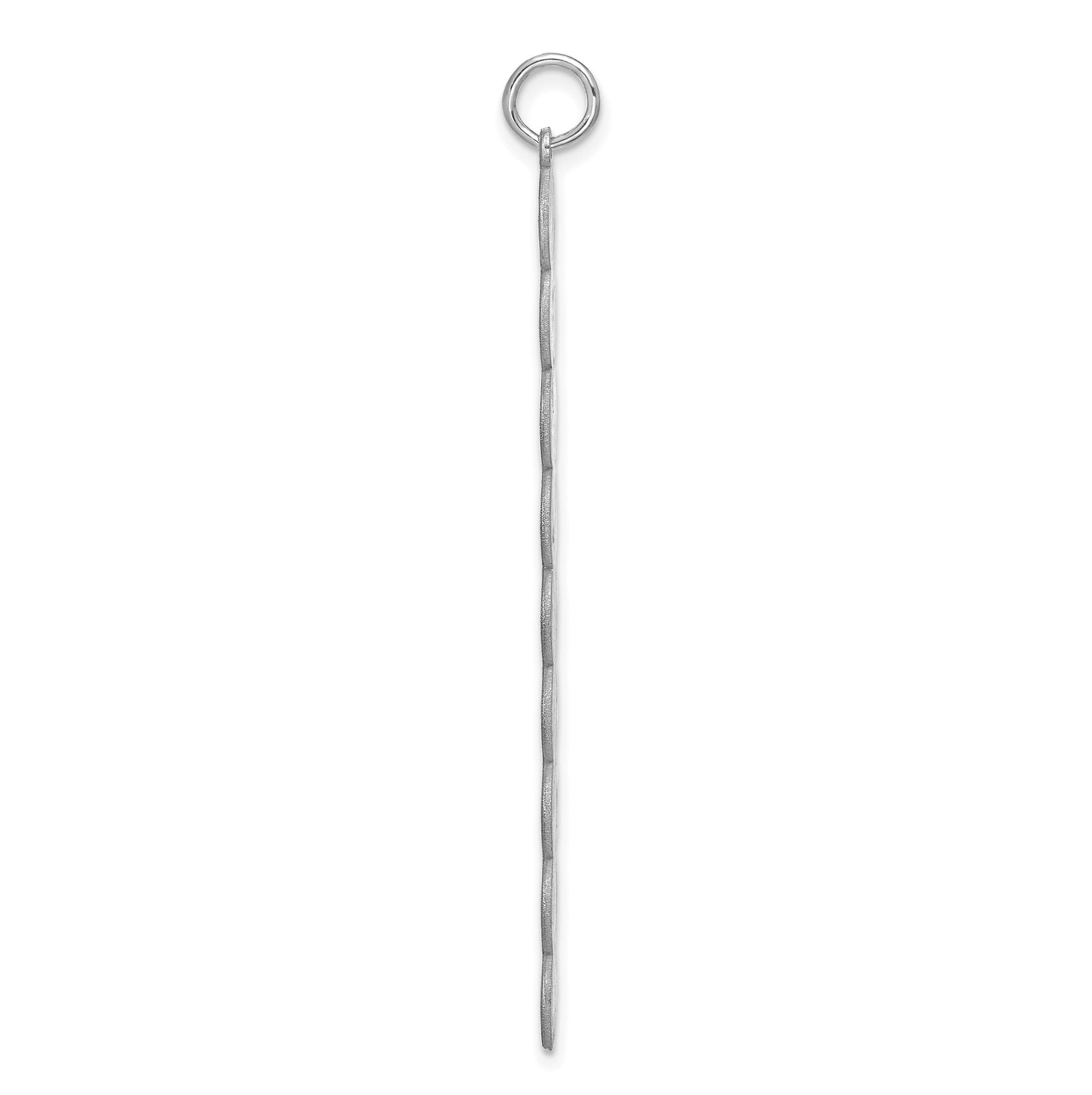 10K White Gold 9 Letter Bubble Pendant