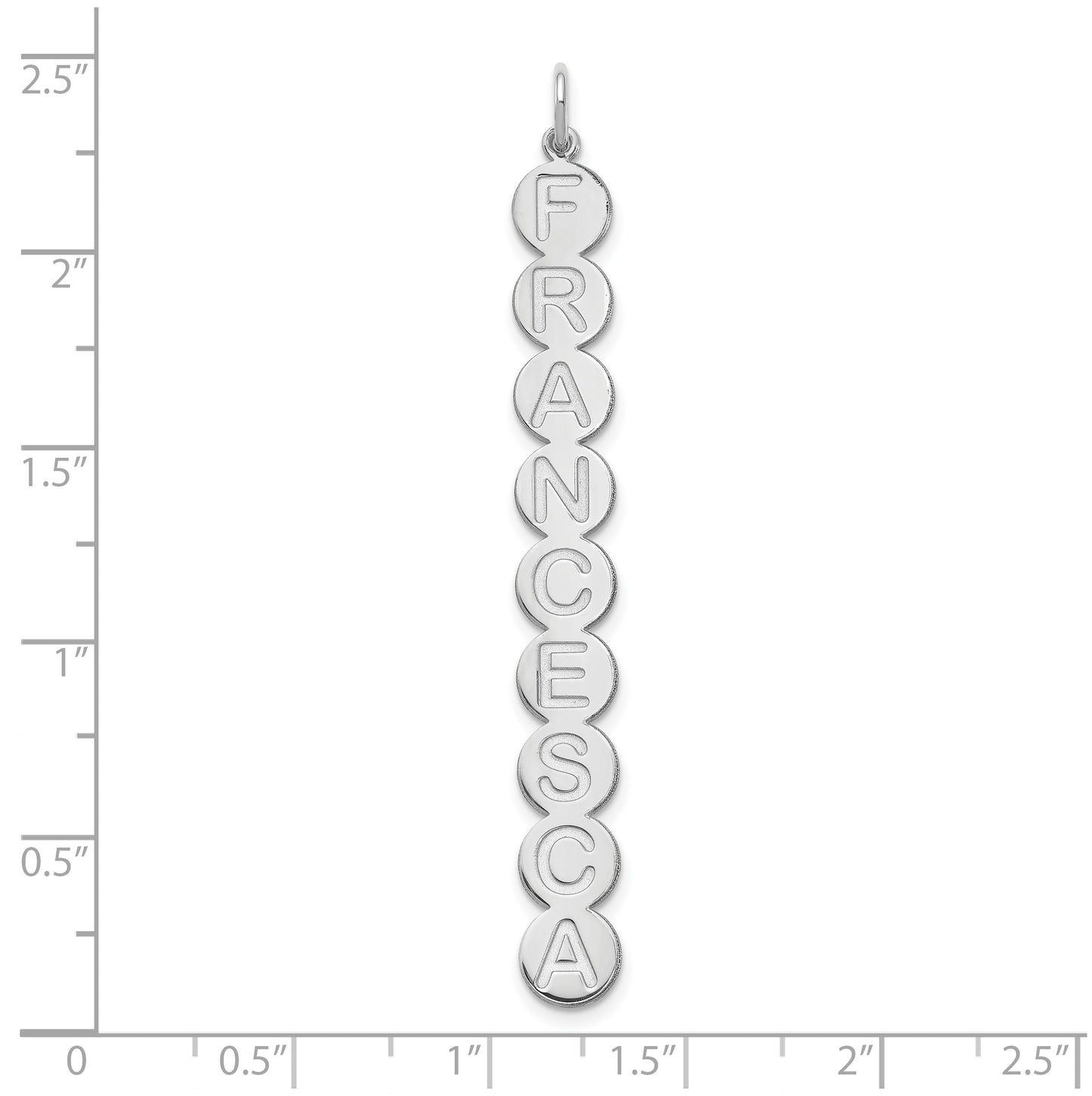 10K White Gold 9 Letter Bubble Pendant