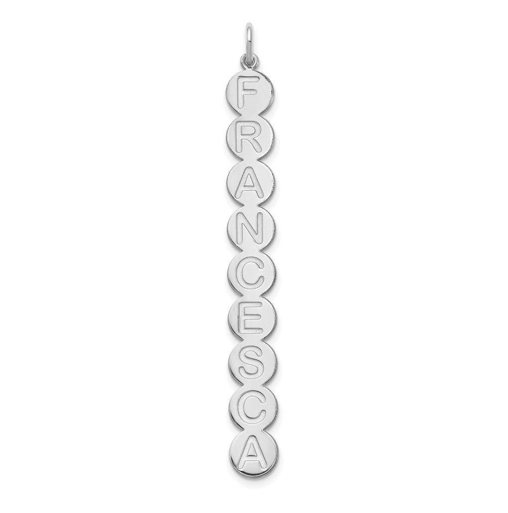 10K White Gold 9 Letter Bubble Pendant