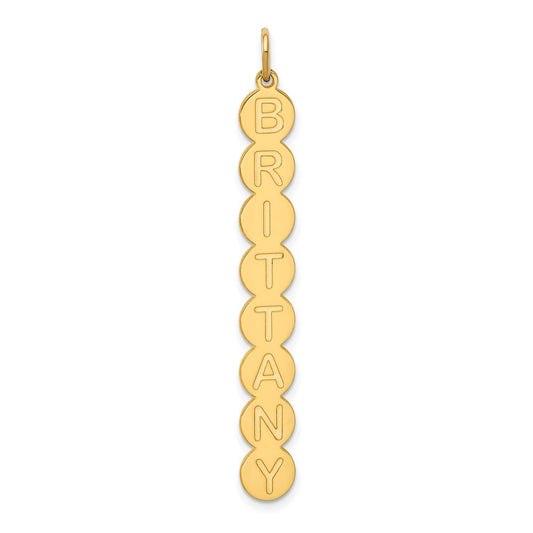 Sterling Silver Gold plated 8 Letter Bubble Pendant