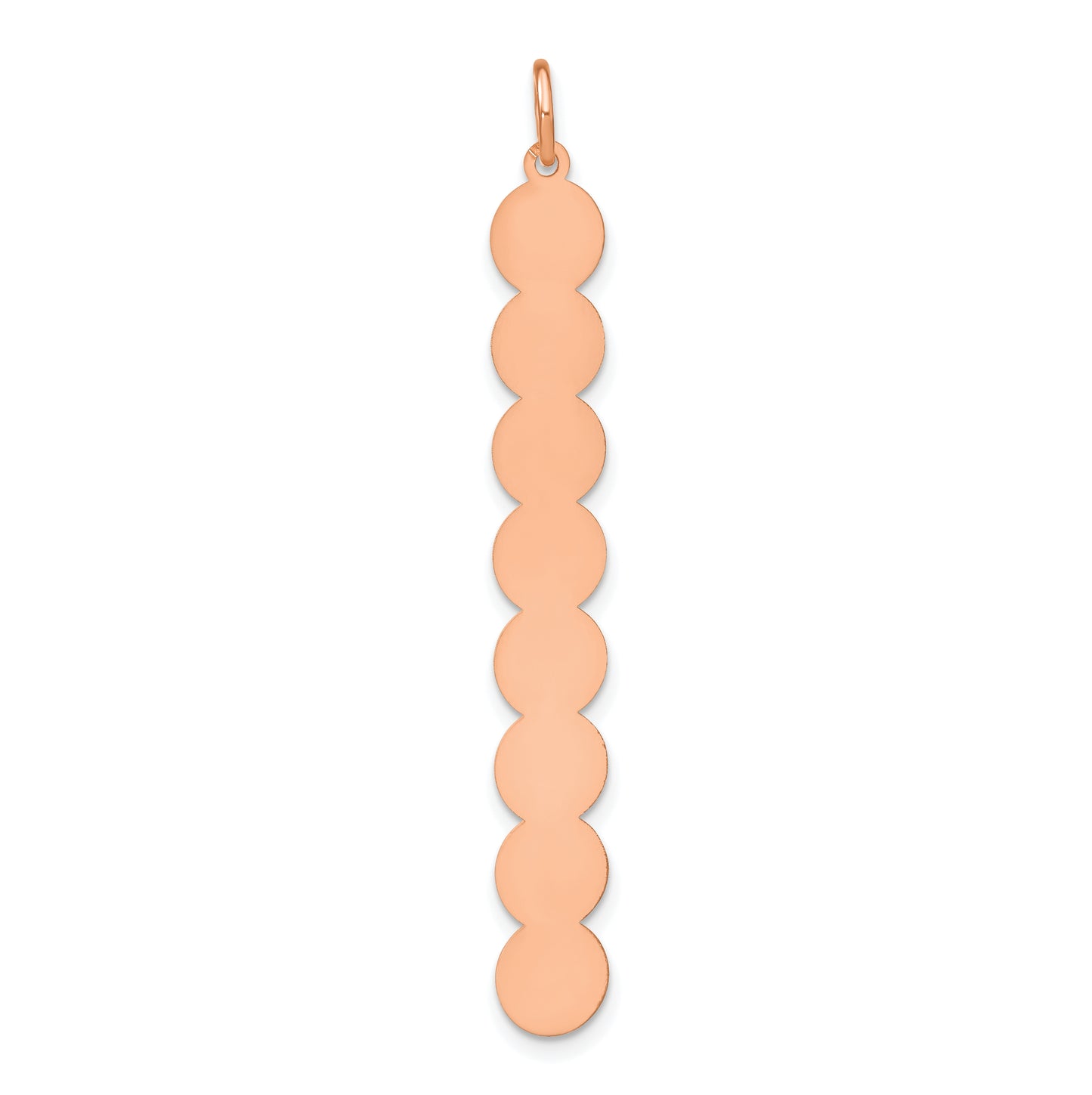 10K Rose Gold 8 Letter Bubble Pendant