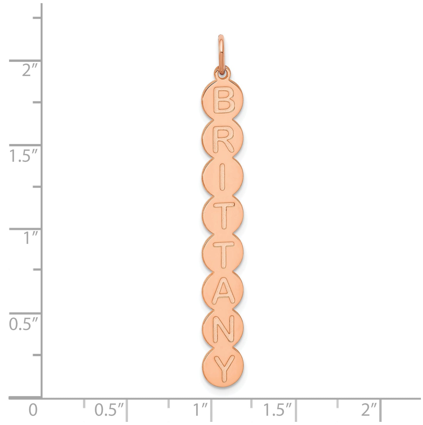 10K Rose Gold 8 Letter Bubble Pendant
