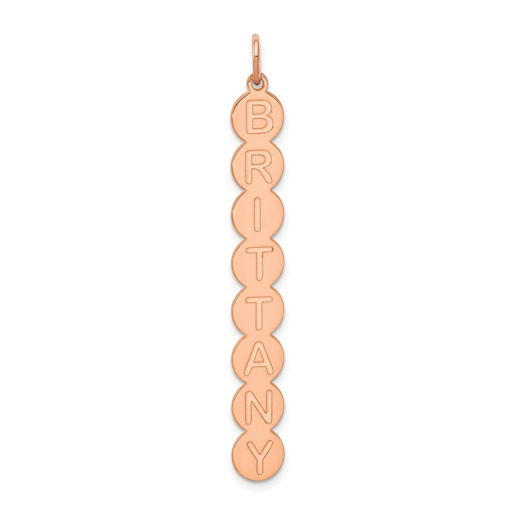 10K Rose Gold 8 Letter Bubble Pendant