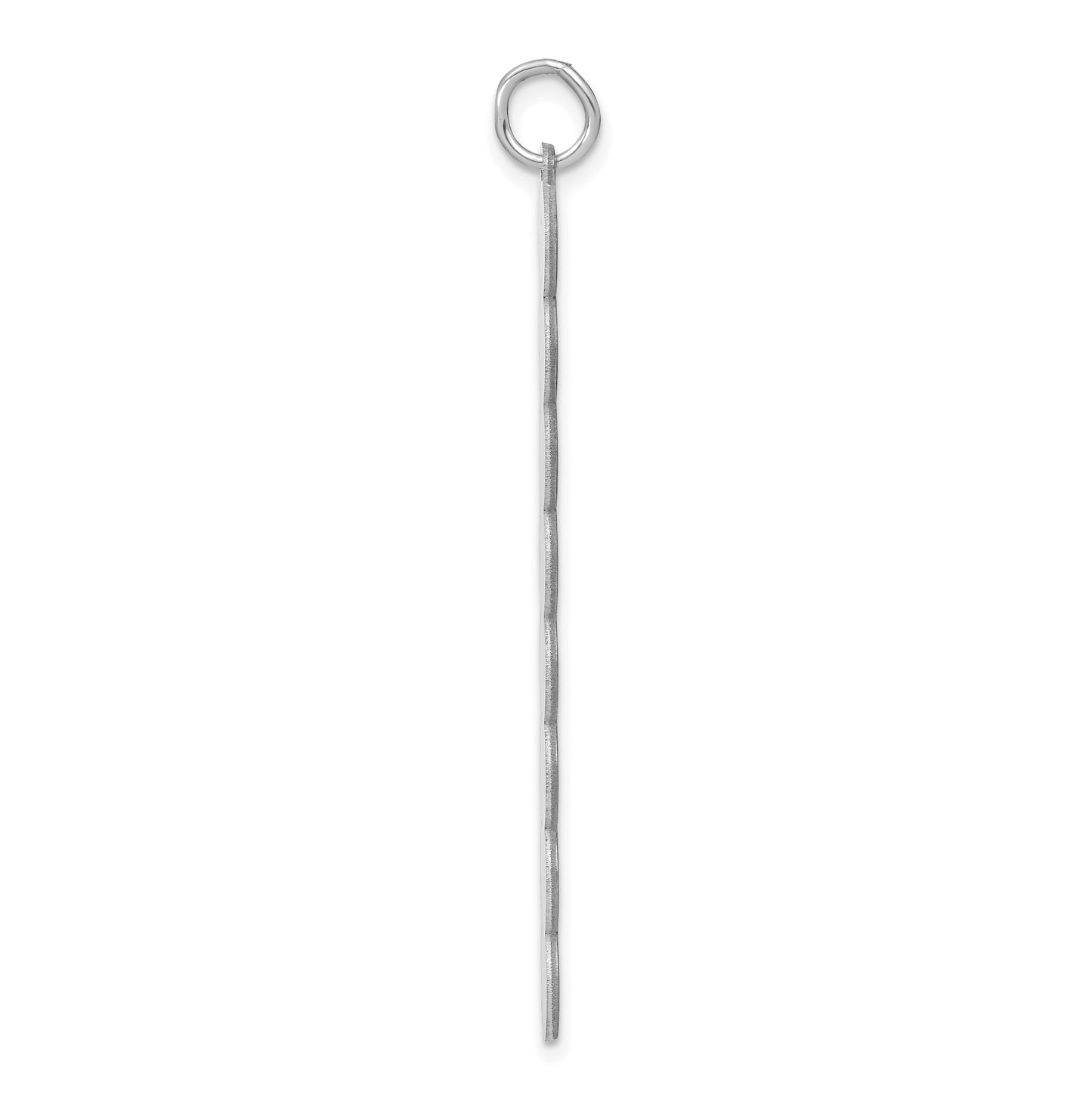 10K White Gold 8 Letter Bubble Pendant
