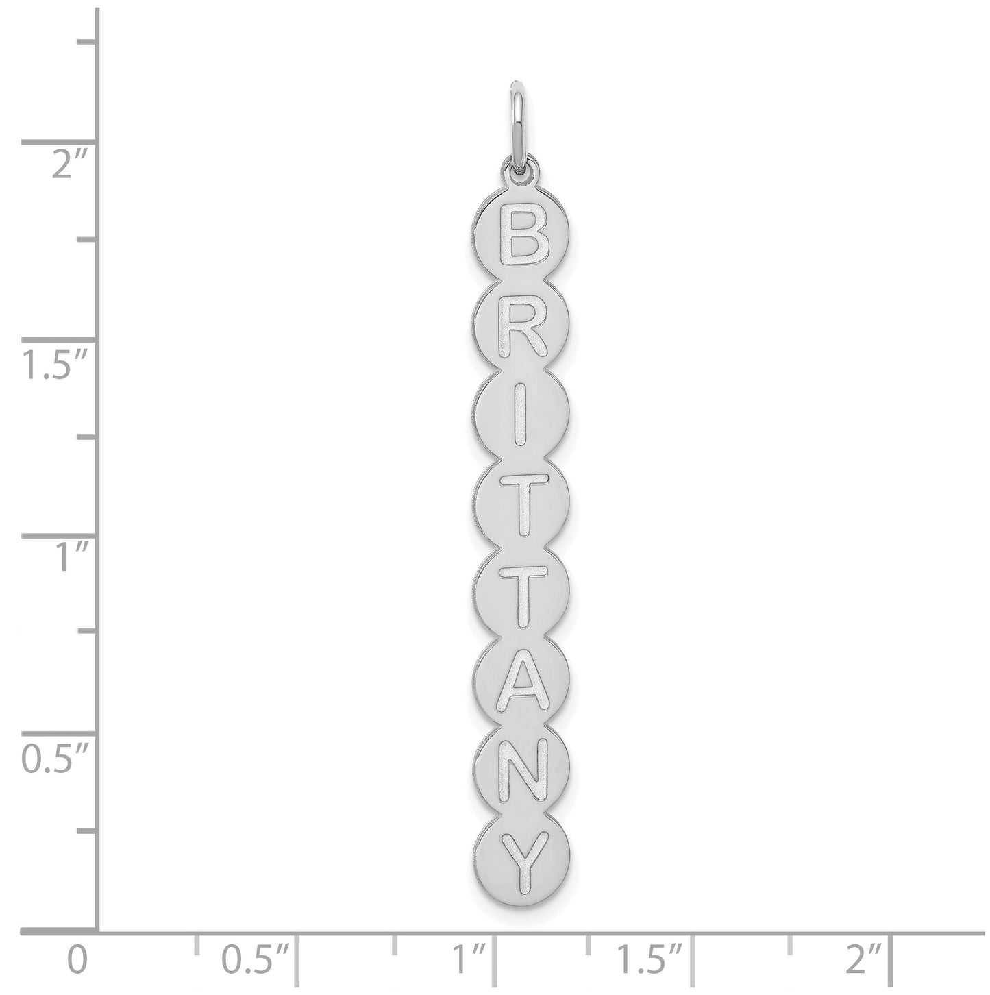 10K White Gold 8 Letter Bubble Pendant