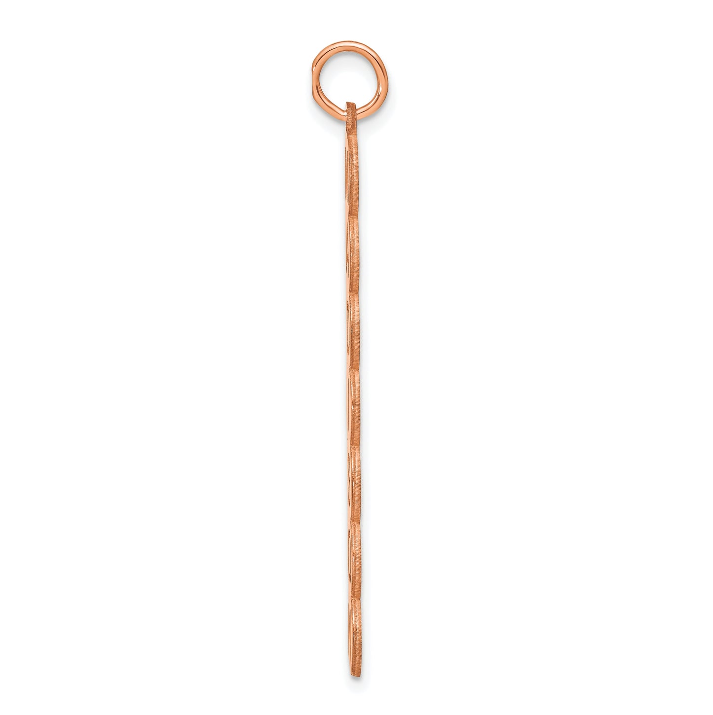 10K Rose Gold 7 Letter Bubble Pendant