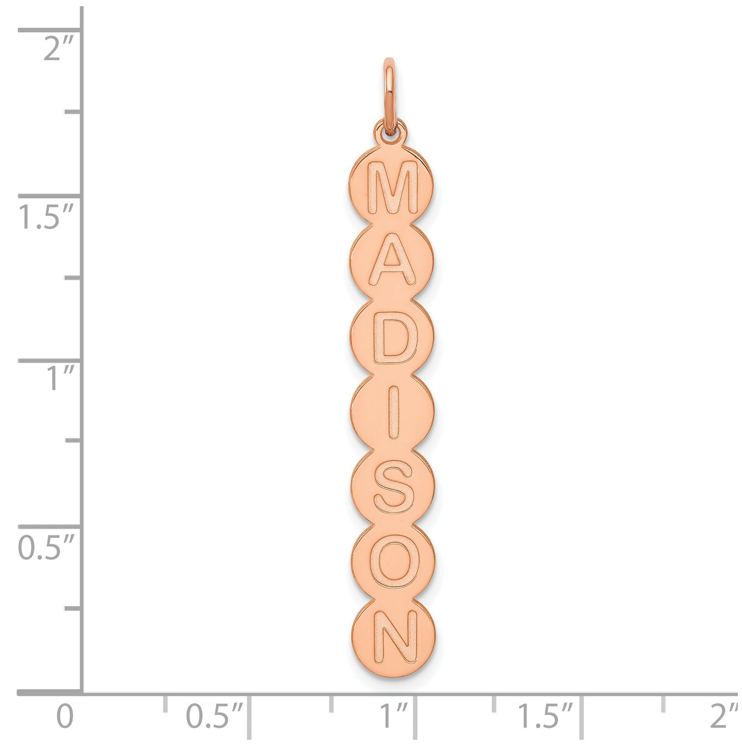 10K Rose Gold 7 Letter Bubble Pendant