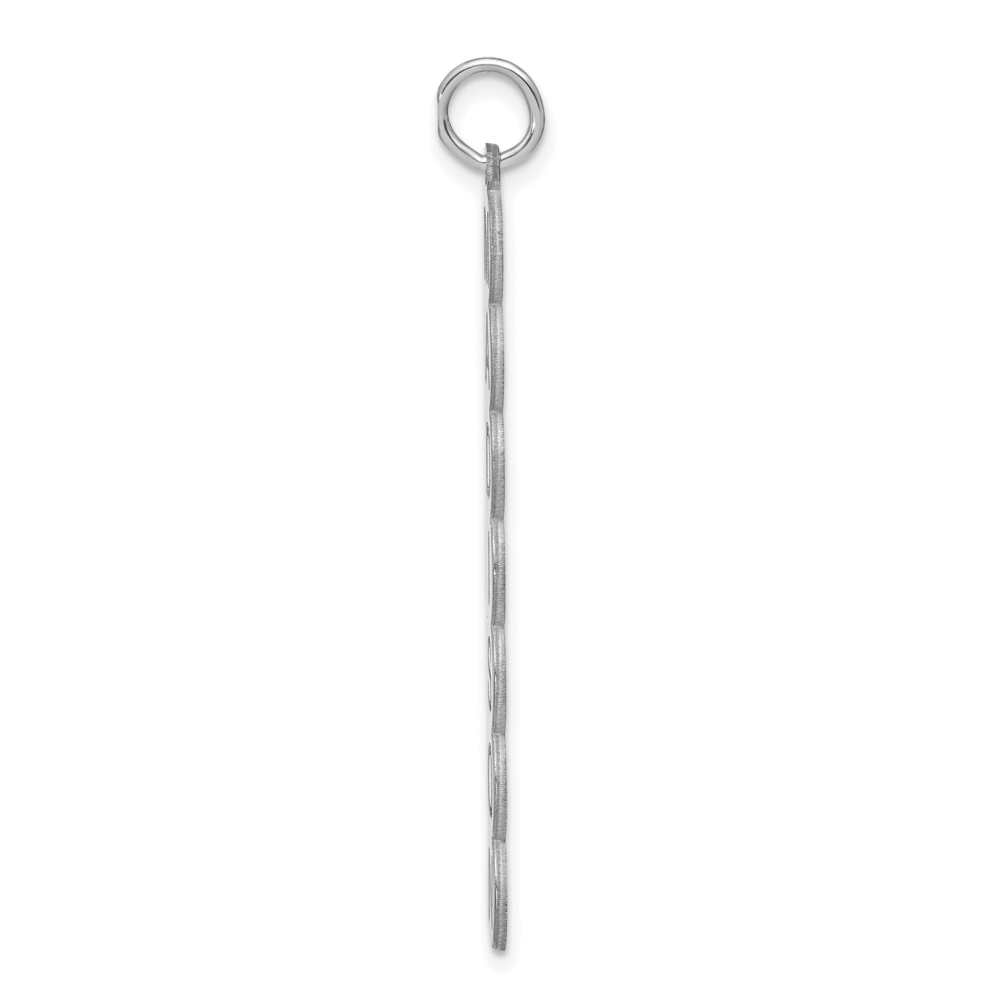 10K White Gold 7 Letter Bubble Pendant