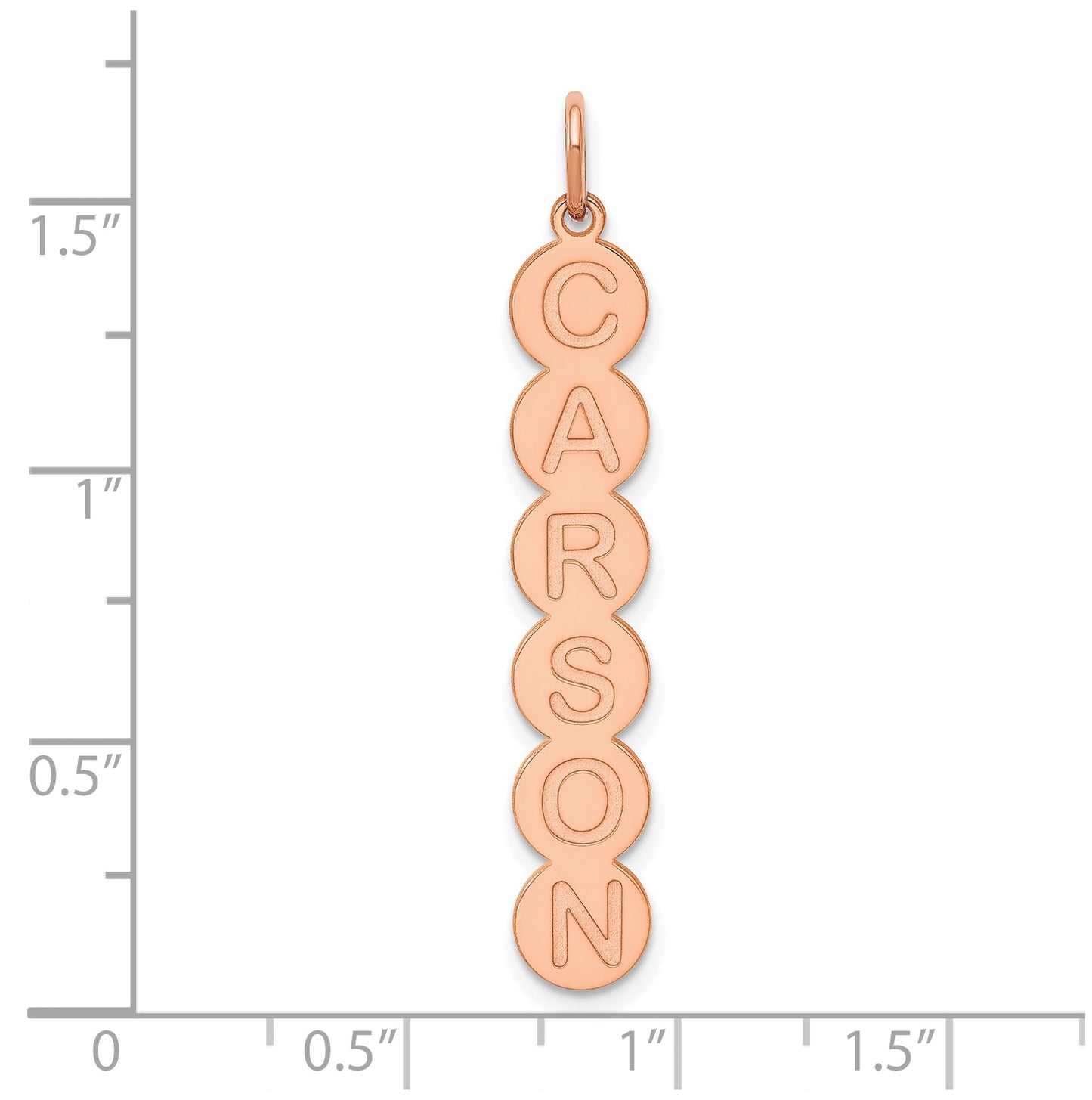 10K Rose Gold 6 Letter Bubble Pendant