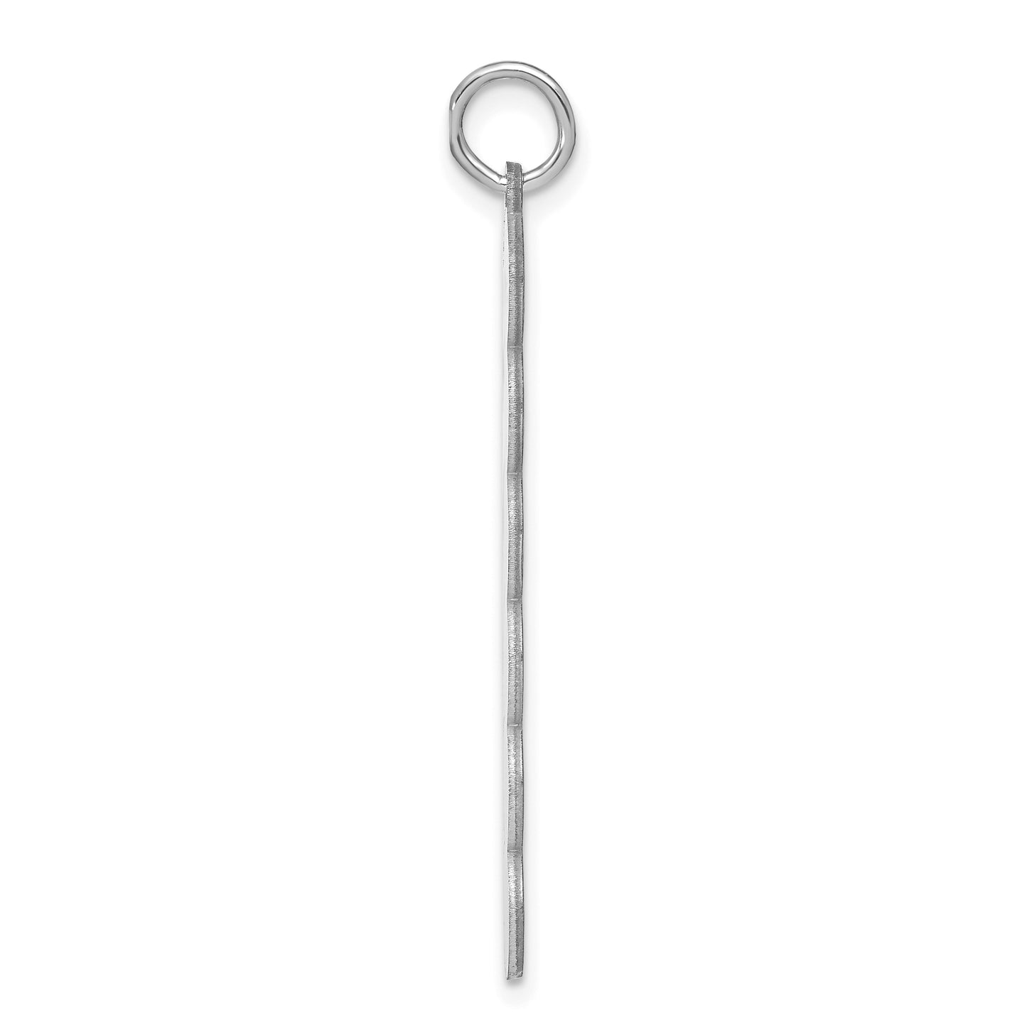 10K White Gold 6 Letter Bubble Pendant