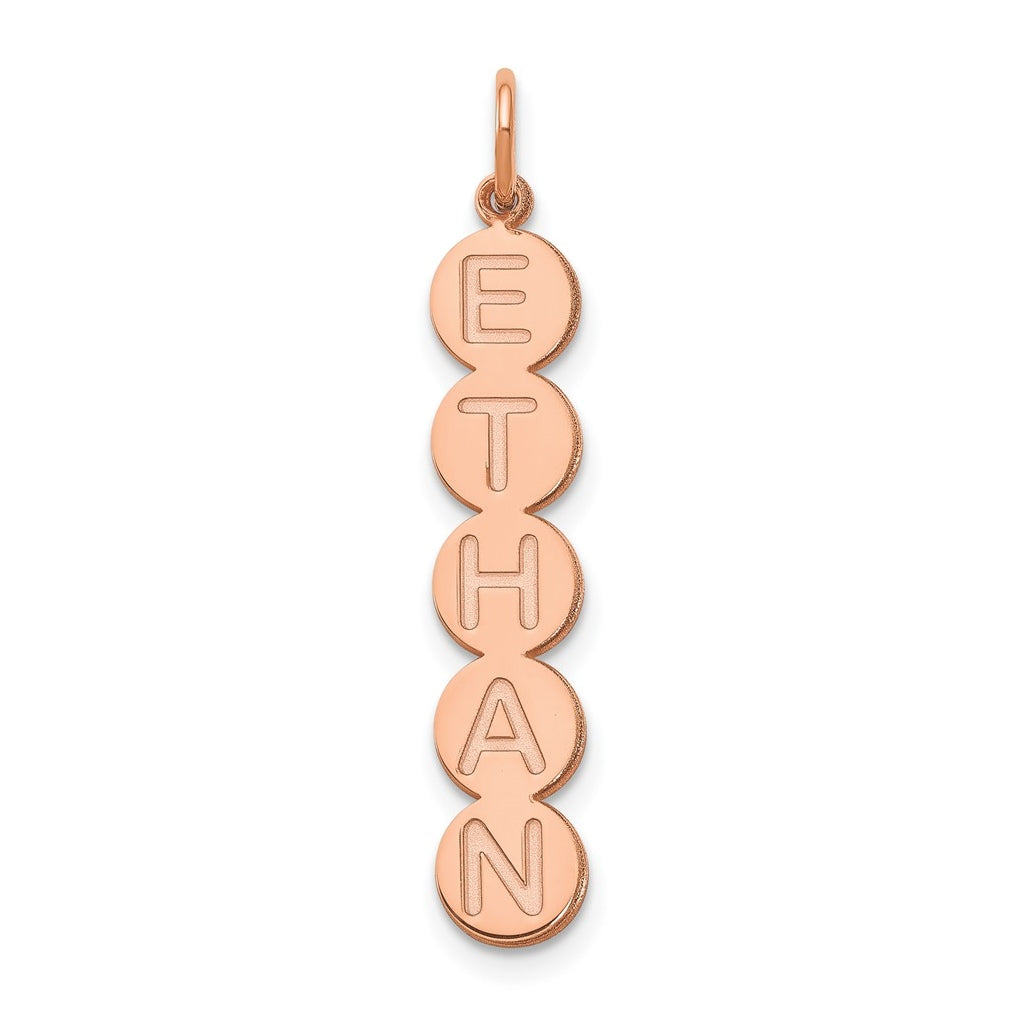 10K Rose Gold 5 Letter Bubble Pendant