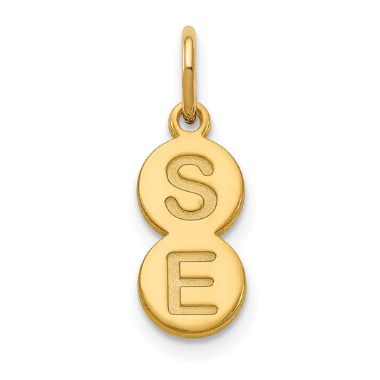 Sterling Silver Gold plated 2 Letter Bubble Pendant