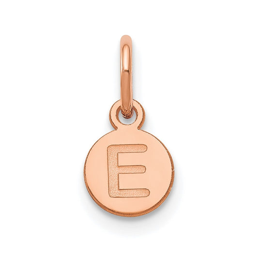 10K Rose Gold 1 Letter Bubble Pendant