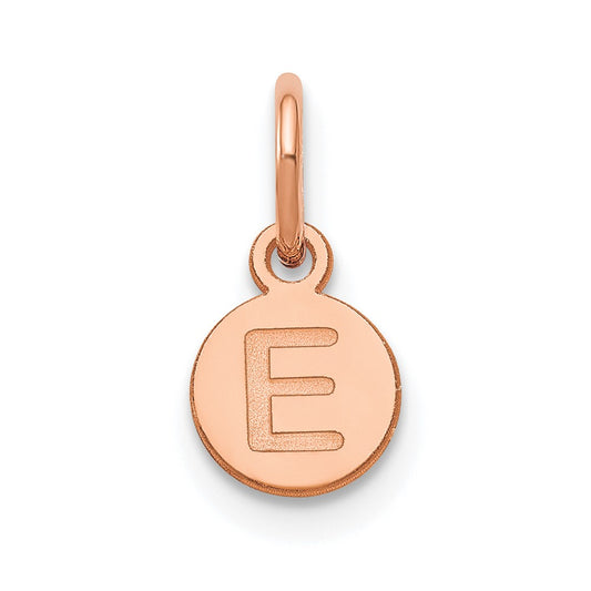 14K Rose Gold 1 Letter Bubble Pendant