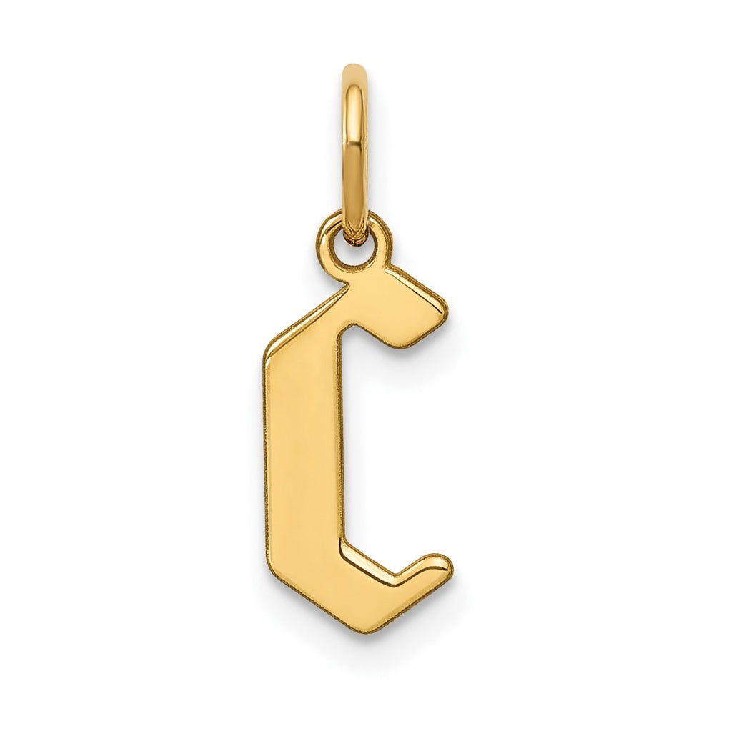 Sterling Silver Gold-plated Letter C Initial Pendant