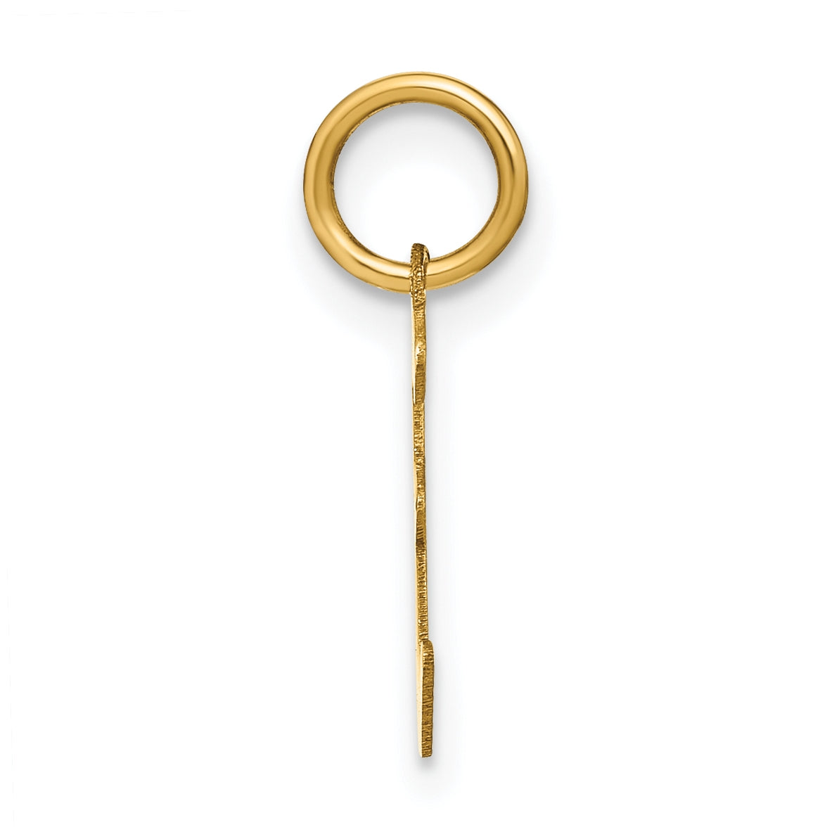 14K Yellow Gold E Letter Initial Pendant