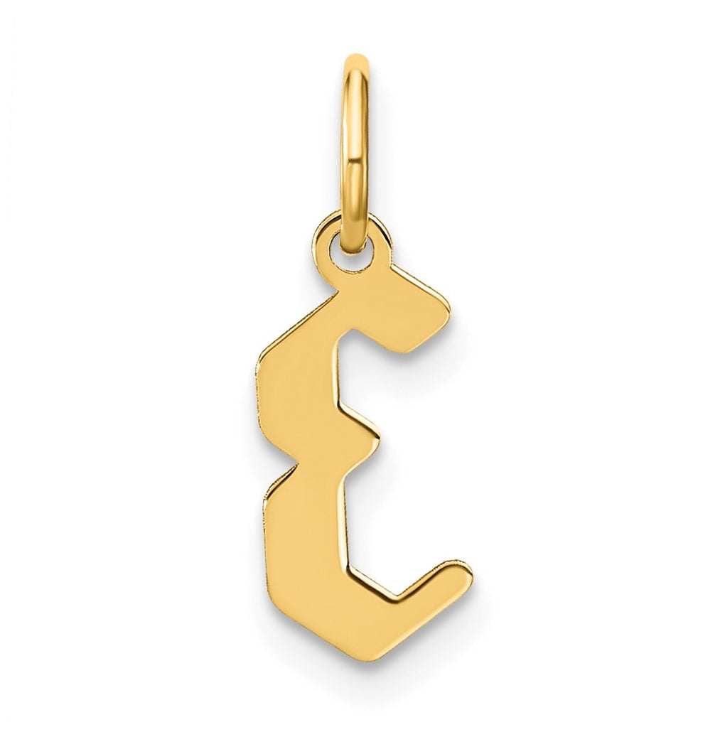 Sterling Silver Gold-plated Letter E Initial-Pendant