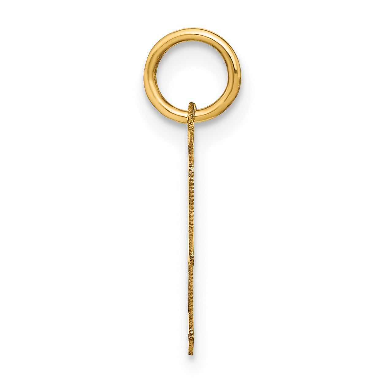 14K Yellow Gold F Letter Initial Pendant
