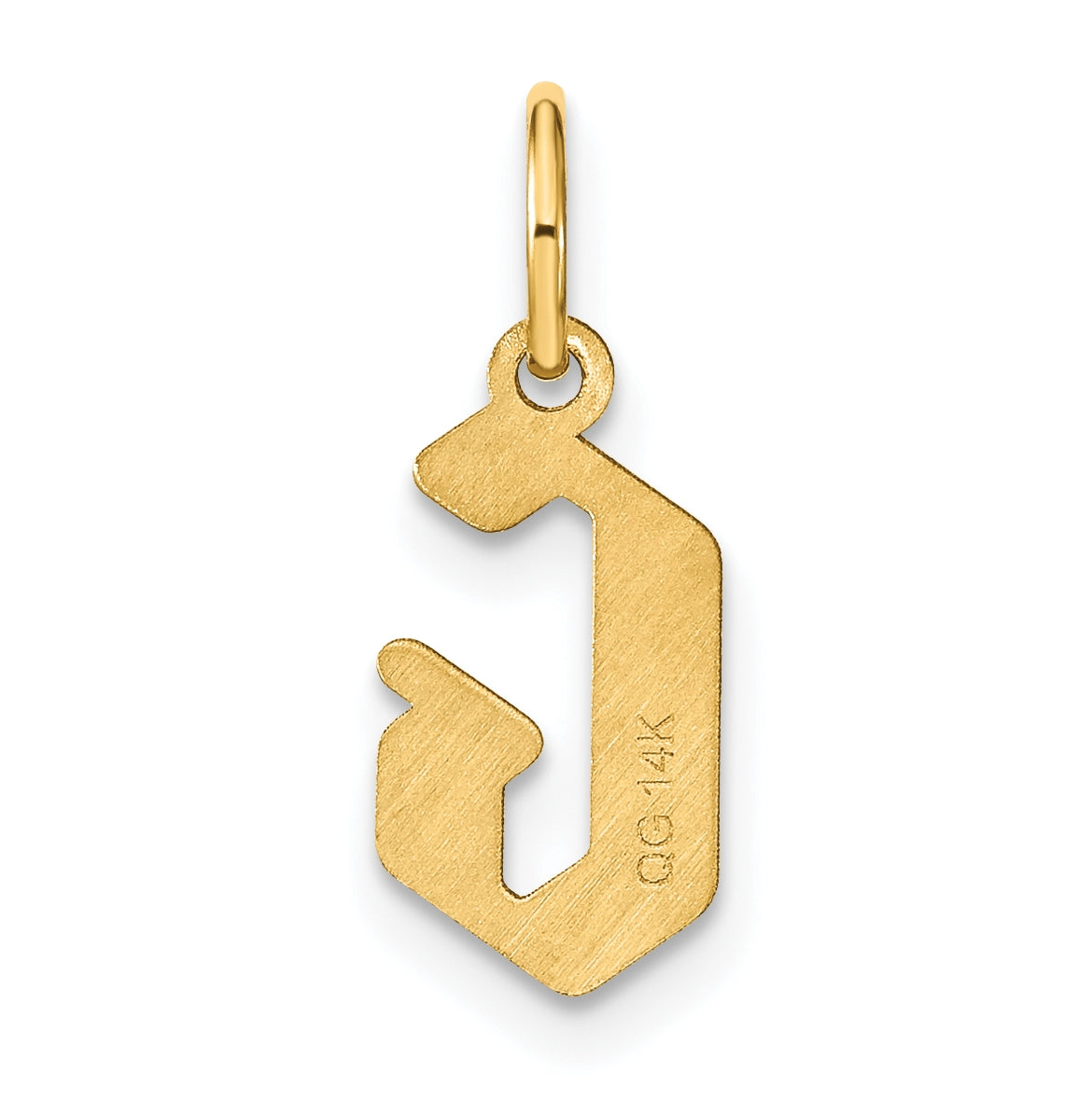 14K Yellow Gold G Letter Initial Pendant