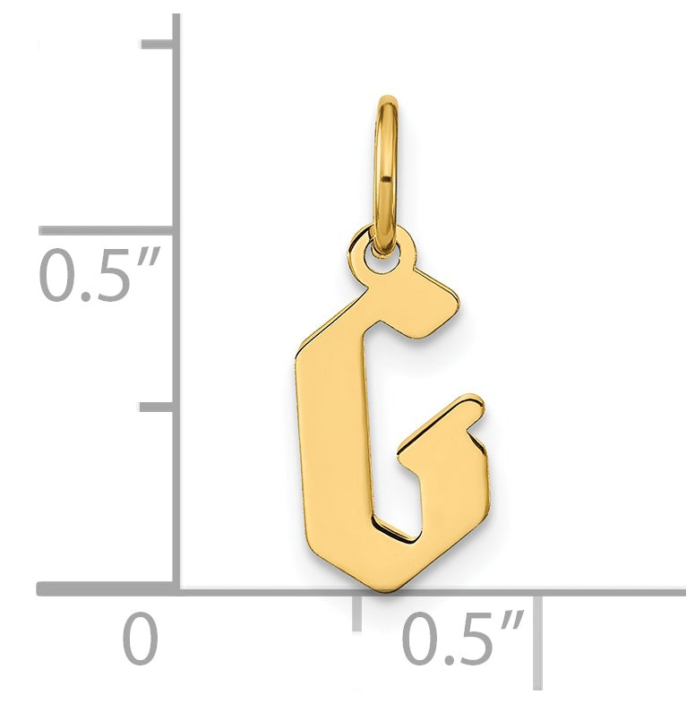Sterling Silver Gold-plated Letter G Initial Pendant