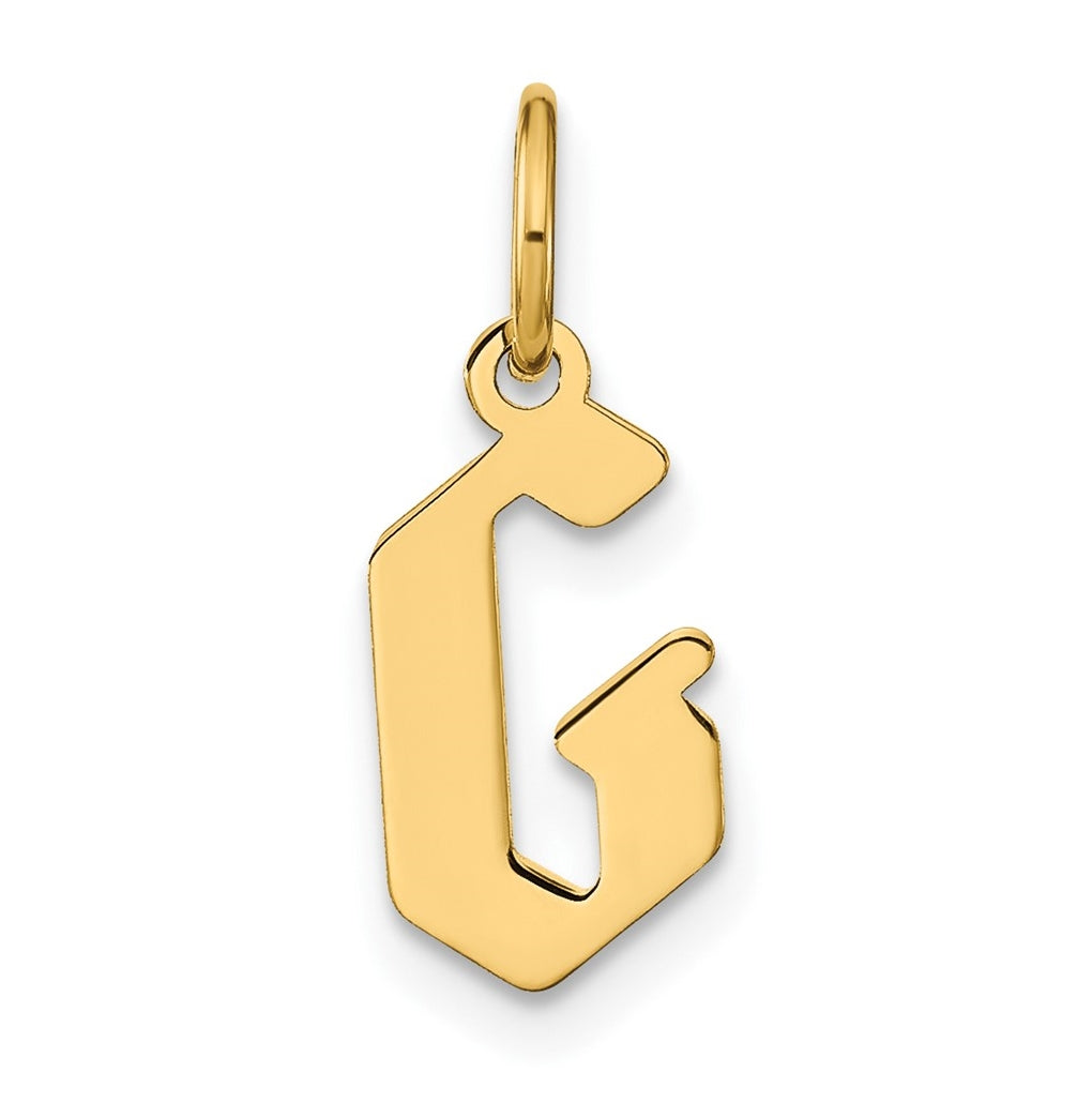 Sterling Silver Gold-plated Letter G Initial Pendant