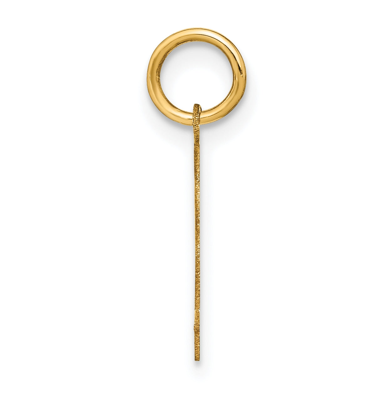 14K Yellow Gold J Letter Initial Pendant