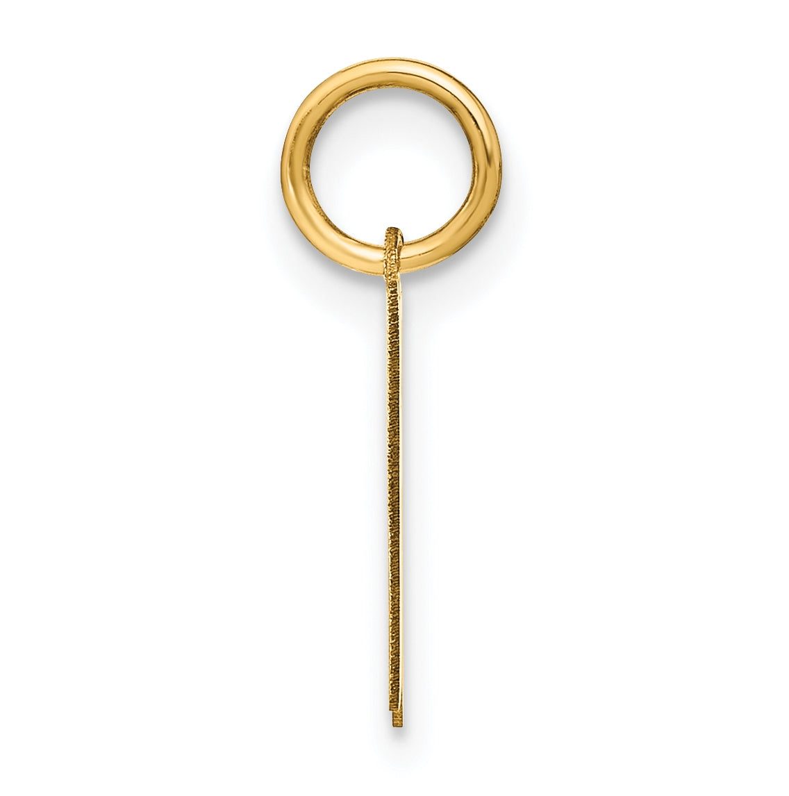 14K Yellow Gold K Letter Initial Pendant