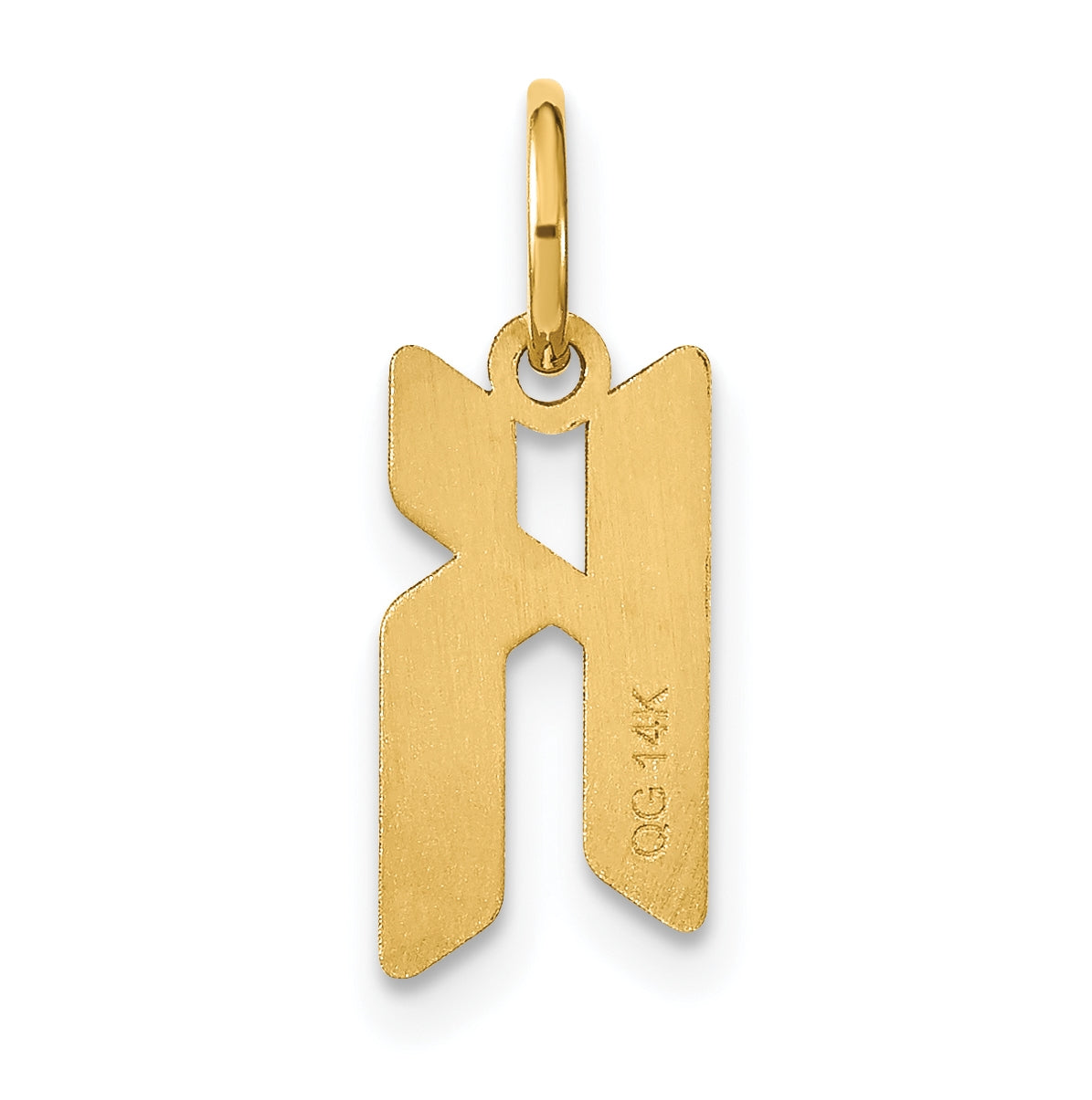 14K Yellow Gold K Letter Initial Pendant