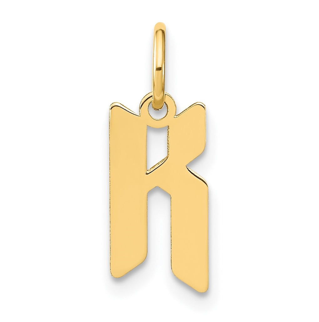 14K Yellow Gold K Letter Initial Pendant