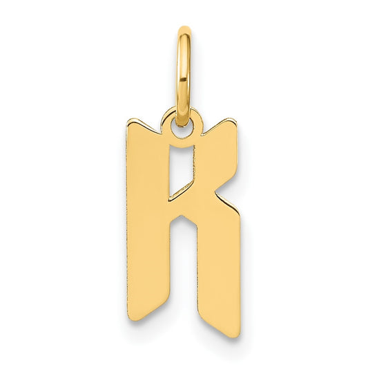 14K Yellow Gold K Letter Initial Pendant