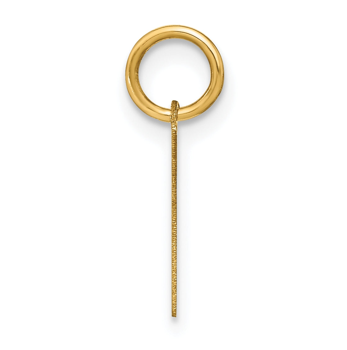 14K Yellow Gold L Letter Initial Pendant