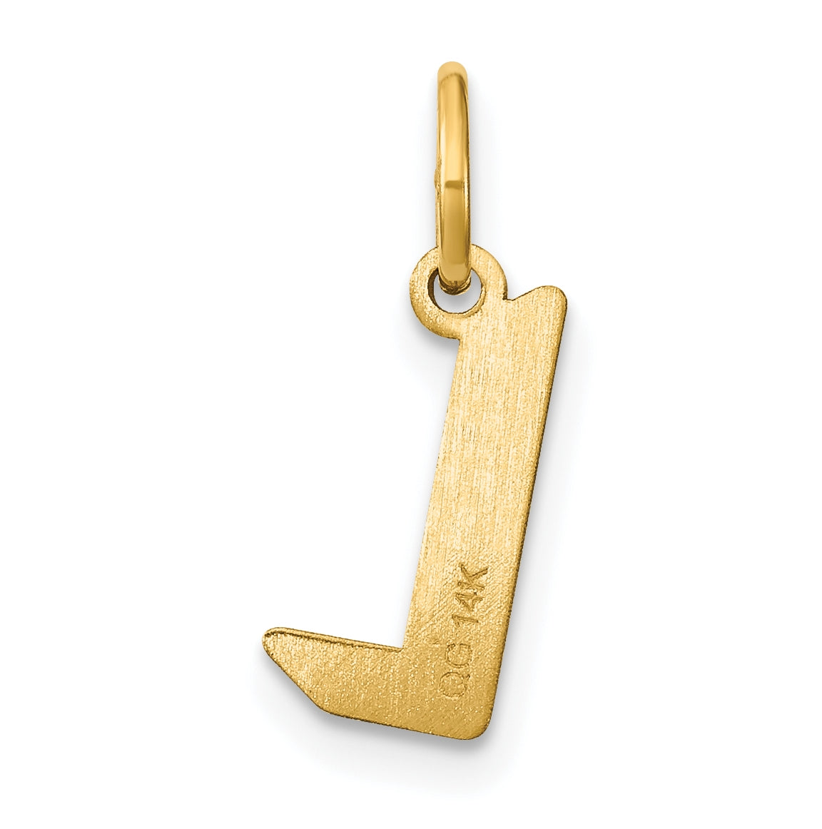 14K Yellow Gold L Letter Initial Pendant