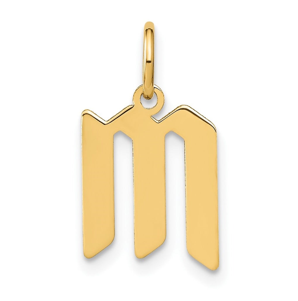 Sterling Silver Gold-plated Letter M Initial Pendant
