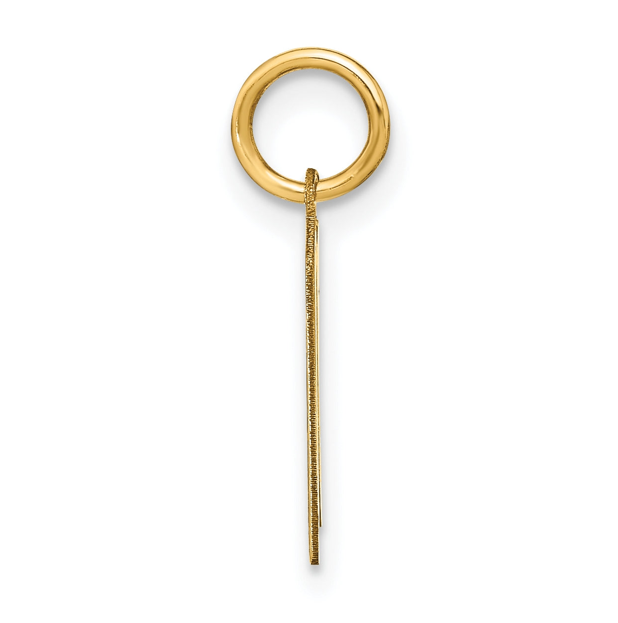 14K Yellow Gold N Letter Initial Pendant