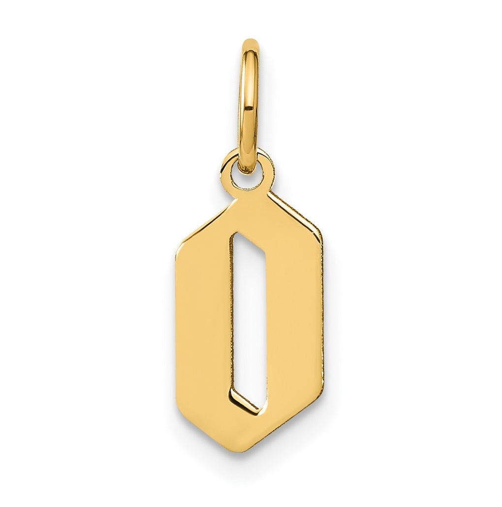 Sterling Silver Gold-plated Letter O Initial Pendant