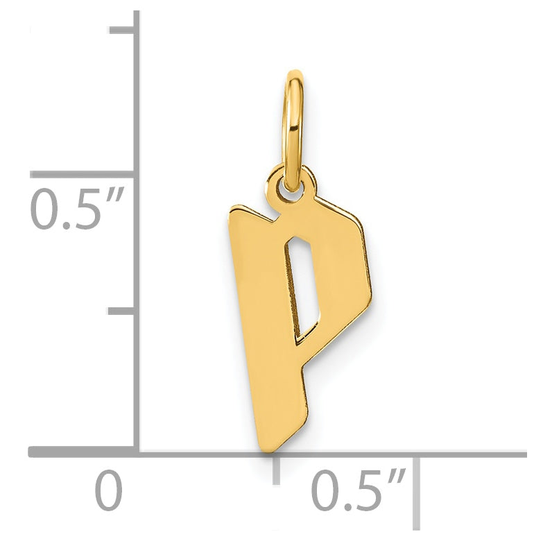Sterling Silver Gold-plated Letter P Initial Pendant
