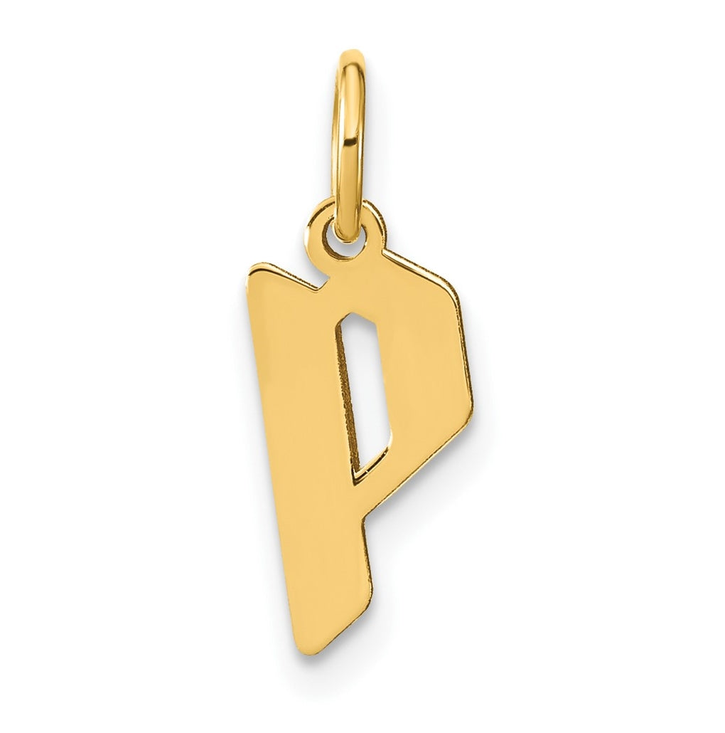 Sterling Silver Gold-plated Letter P Initial Pendant