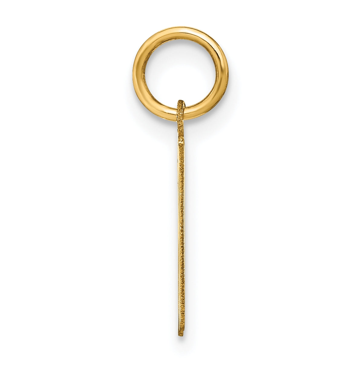 14K Yellow Gold R Letter Initial Pendant